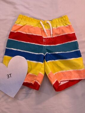 Gymboree Blue and White Boys' Swim Trunks